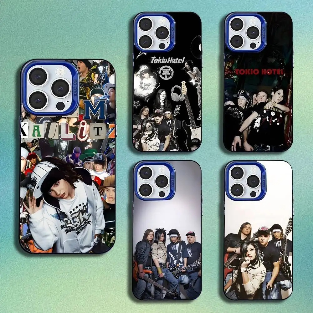 

Tom Bill Kaulitz Tokio Hotel Phone Case For iPhone 16,15,14,13,12,11,Mini,Pro,SE,MAX Blue Matte Silicone Cover