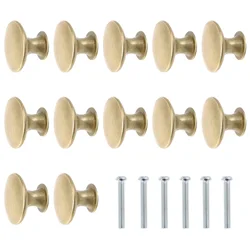 12Pcs Kitchen Cabinet Handles Brass Drawer Small Knobs Door Cupboard Wardrobe Drawer Door Knobs Cupboard Cabinet Pull Handles