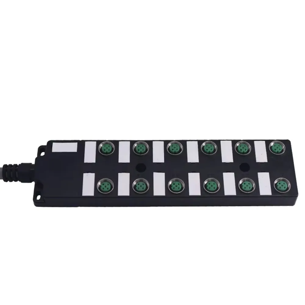 M12 4 cores sensor junction box 6 ports 8 ports 12 ports proximity switch distributor NPN PNP type hub IO module 3M