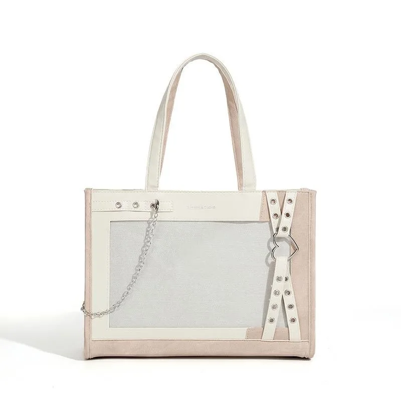 

Novelties in Bags: Large Capacity Tote Bag, Women's Bags, Trend 2025, Y2K Handbags, Transparent Bag, Ita Bag, Leather Bag