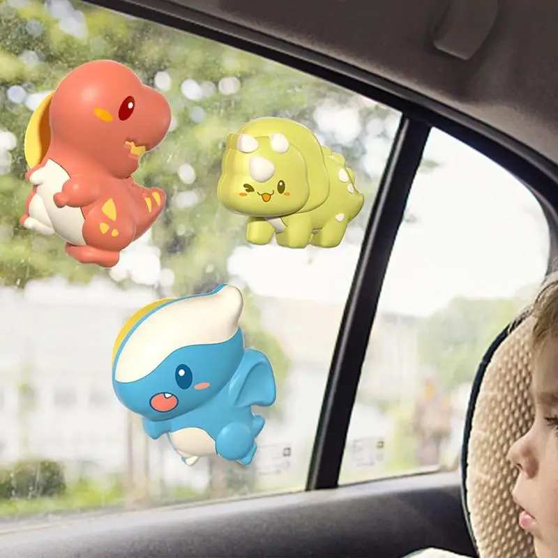 Suction Toys For Baby 3 Pcs Cute Dinosaur Suction Cup Baby Toy Sensory Bath Toys For Toddlers Release Stress Baby Spinner Toys