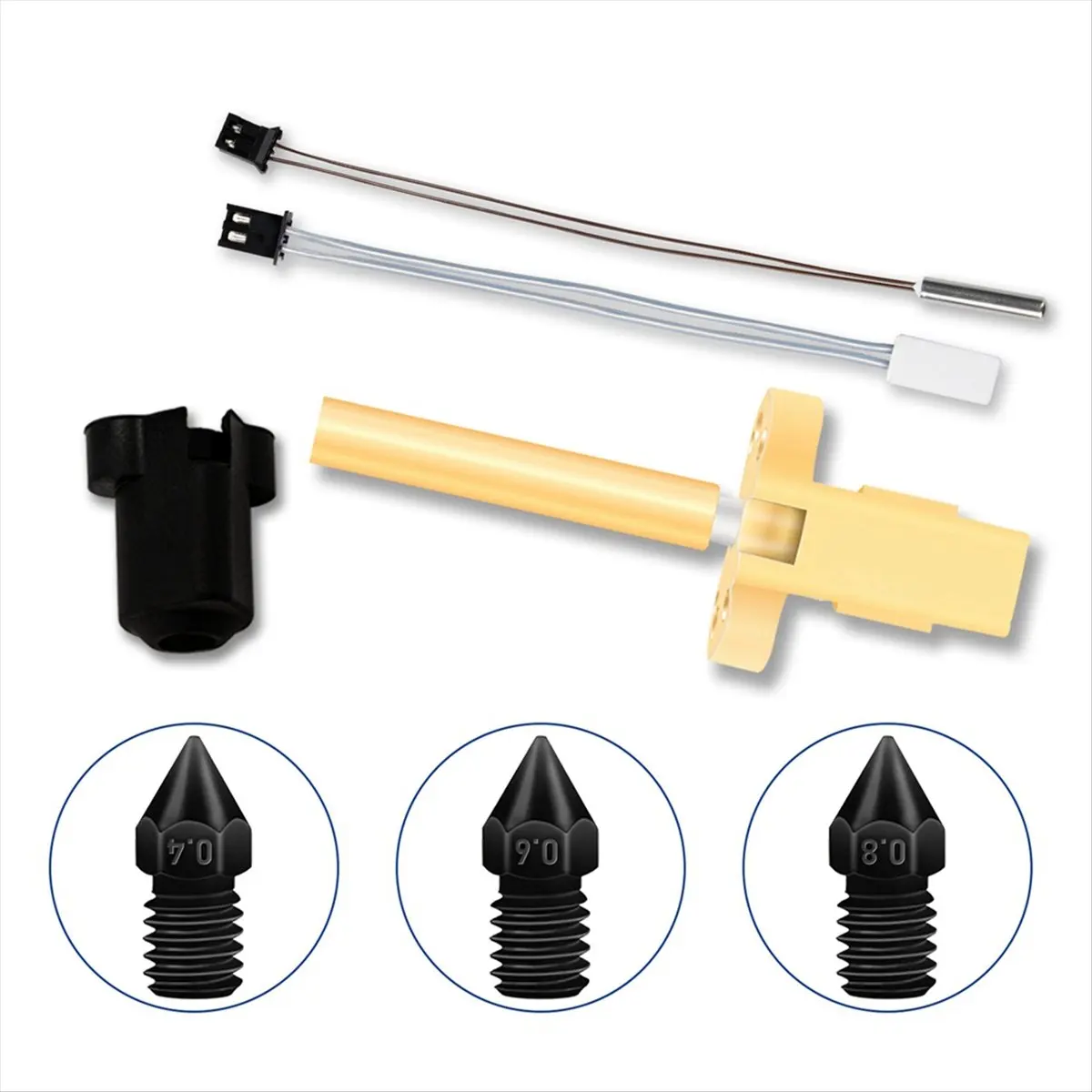 A99X Hotend Kit for IR3 V2 Hardened Steel Nozzle Thermistor NTC100k Heating Tube Throat Heater Block 3D Printer Parts 0.8mm