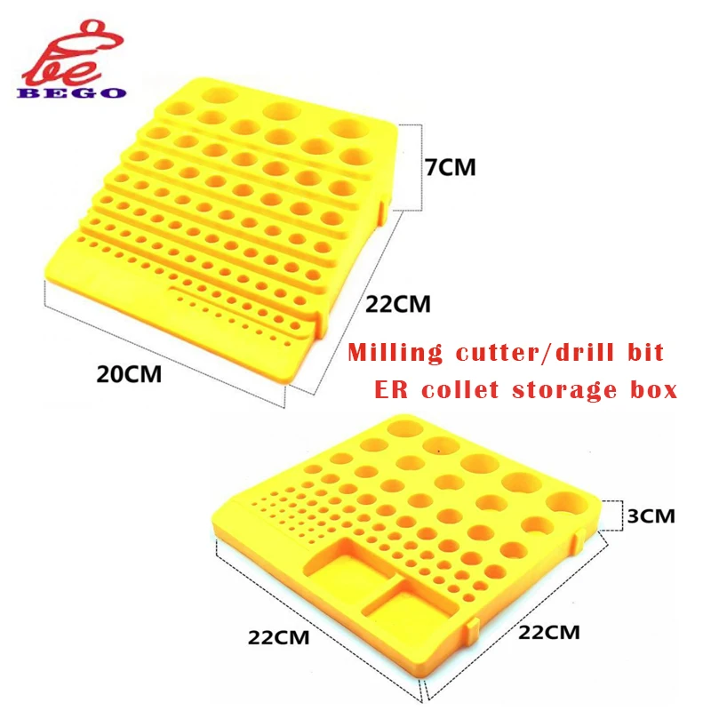 Milling Cutter Drill Bit Tap Collet Tool Storage Box CNC Tool Placement Rack Parts ER11 ER16 ER25 ER32 ER Series Accessories Box