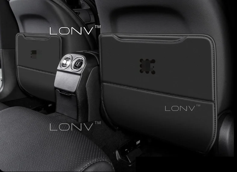 For EVOLUTE i‑SPACE DFSK E5 PLUS 2026 2027 Car Anti-kick Pad Leather Seat Back Protector Pads Back Seat Organizer Accessories 5