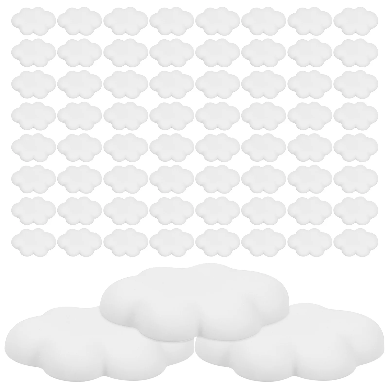 100Pcs DIY Phone Case Decoration Accessories Premium Resin Clouds Handmade Cellphone Shell Ornament Craft Material White