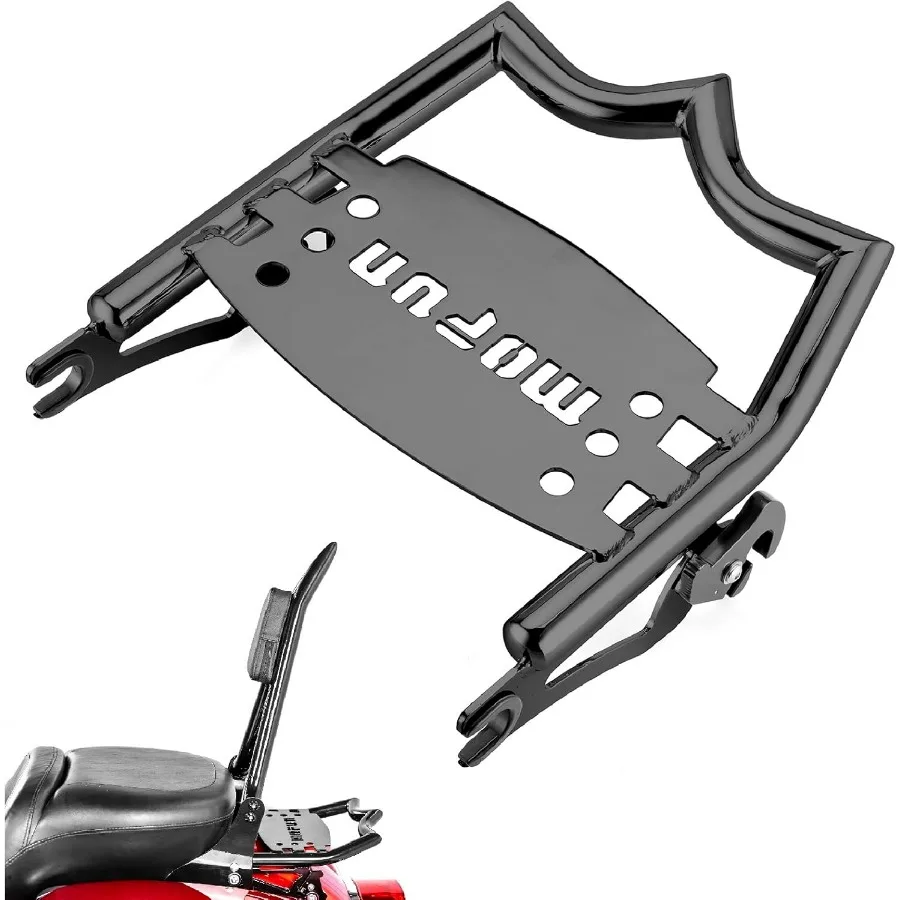 

Detachable Luggage Rack Rear Grab Handles Bracket Kit Crown Luggage Rack Compatible with Harley Touring Street Glide Electra Roa