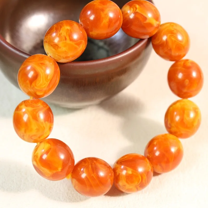 

Beeswax Loose Bead Bracelet Bracelet, Fashionable Simple Men's and Women's Jewelry