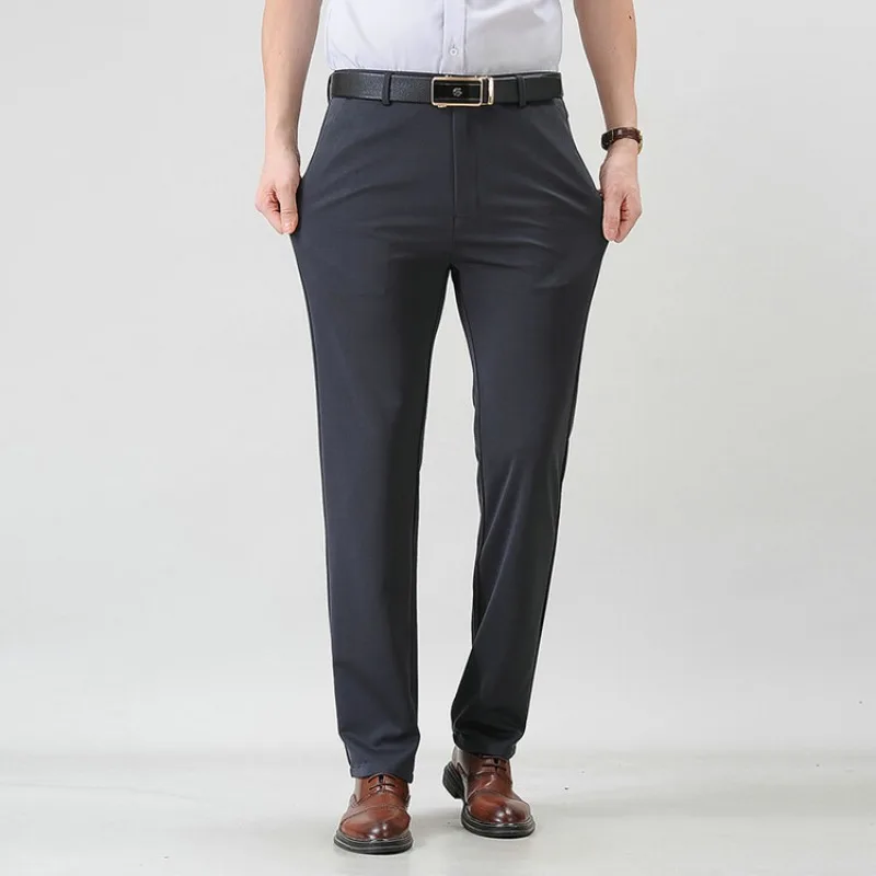 Casual Pants for Men 2024 New Korean Version Business Trousers for Young Men, with a Sense of Drape and Elastic Fashion