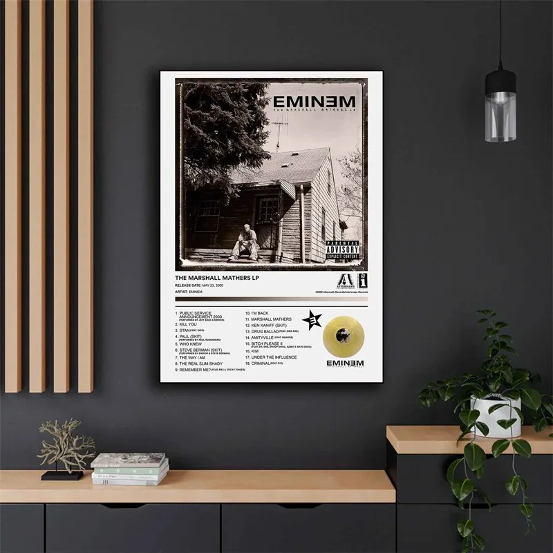 Pop Rapper Eminem poster aesthetic hip hop Singer Music Album Cover single Ep canvas print Wall Art student Dorm Room Decor