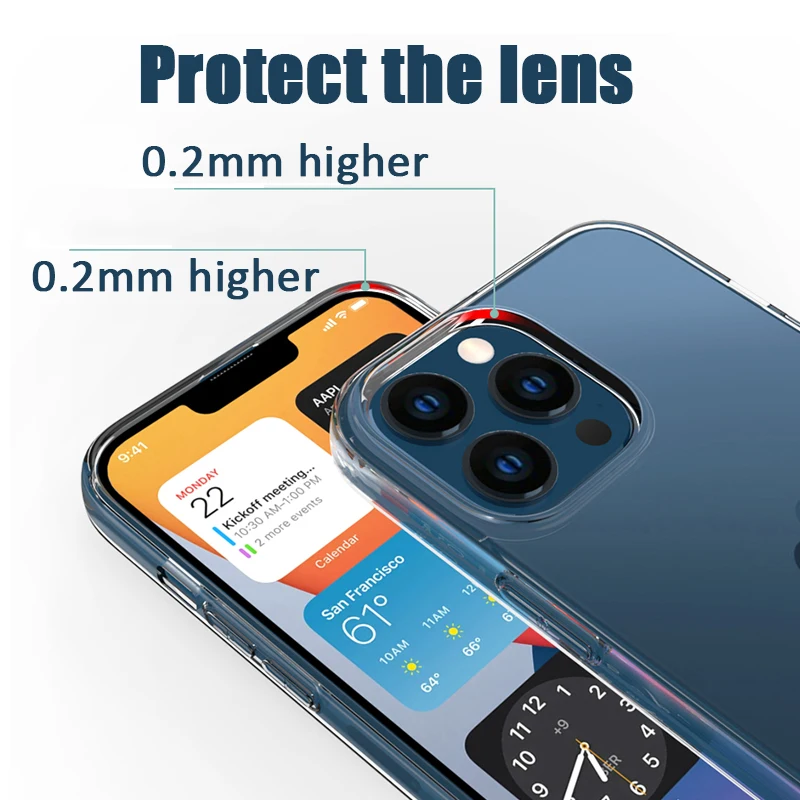 Slim Ultra Thin Silicone Case For iPhone 15 14 13 12 11 Pro Max 7 8 Plus Clear Soft Transparent Silicon Case Pro X XS XR Fundas