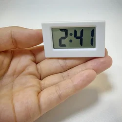 LR1130 Battery Powered Mini Desk Clock Date 12-Hour Time Display Portable Electronic Table LCD Clock for Travel Car Bedroom