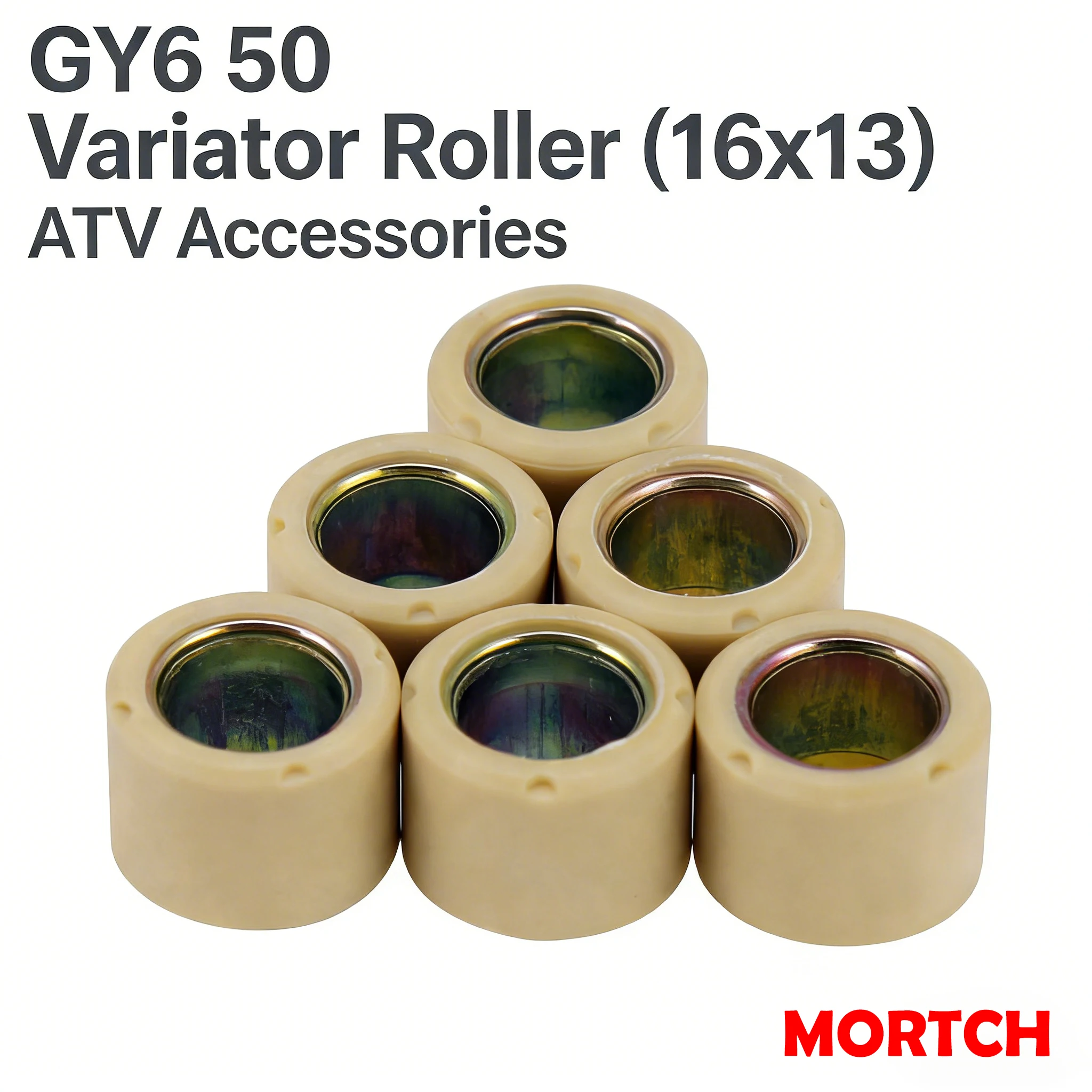 

GY6 50cc Variator Roller 16x13 50-4031 4.0g For GY6 50cc Chinese Scooter Moped 139QMB Engine