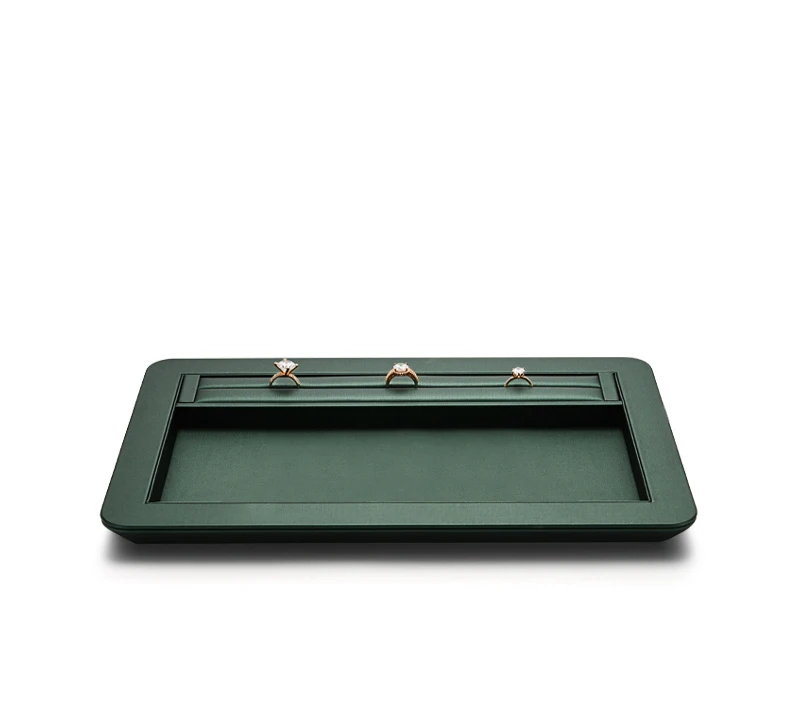 Oirlv Schmucktablett, Premium-Organizer für Ringe, Ohrringe und Armbänder, elegantes weiches Futter, perfekt für die Präsentation und Aufbewahrung von Schmuck – Detail 3