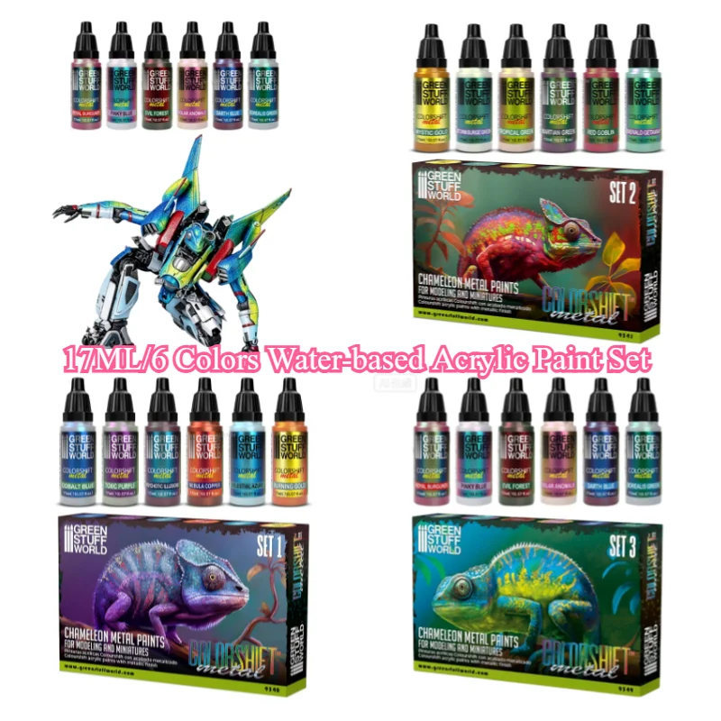 17ml-6-colors-water-based-acrylic-paint-set-handmade-diy-miniature-statue-mechanical-armor-model-doodle-coloring-model-paint