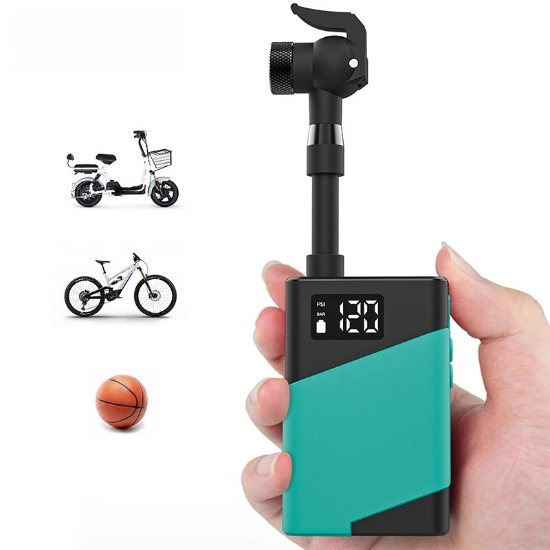 

ESSEN Mini Air Pump Portable Highway High Pressure Smart Bike Electric Pump with Tire Pressure Start