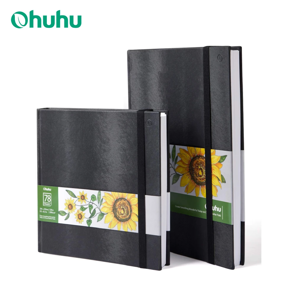 Ohuhu Sketchbook Marker Paper Pad Art Sketch Book Drawing Papers Hardcover Sketching Books for Markers Heavyweight Sketchpad