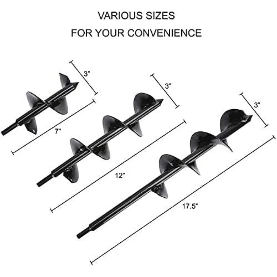 Macetero de bombillas, herramienta de jardín en espiral de 3x7 pulgadas para una plantación rápida de plántulas de bulbo y ropa de cama, tulipanes, paraguas eficiente Hol