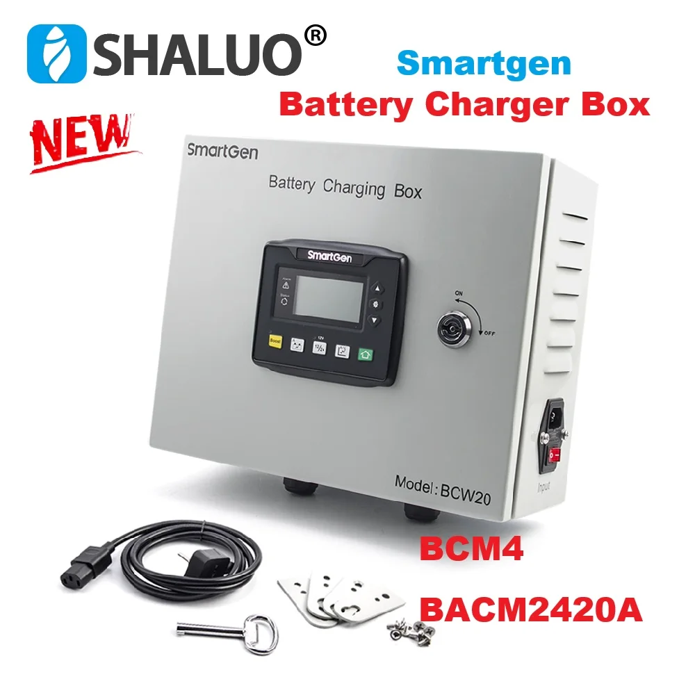 BCW20 Smartgen Generator Intelligent Battery Charger Box DC12V 24V With BCM4 Controller Control Module BACM2420A Float Charging