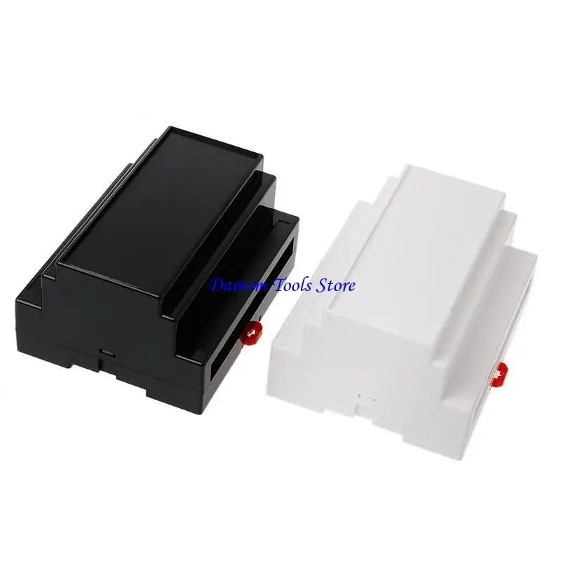 57BE 107 59mm Black/White Plastic Din Junction Box Electronic Equipment