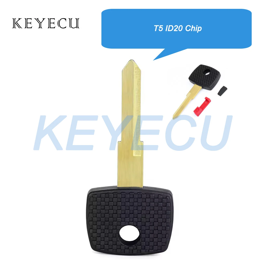 Keyecu Uncut Ignition Transponder Key Fob for Mercedes Benz Actros Atego Axor Sprinter Vito YM15 uncut blade with T5 ID20 Chip