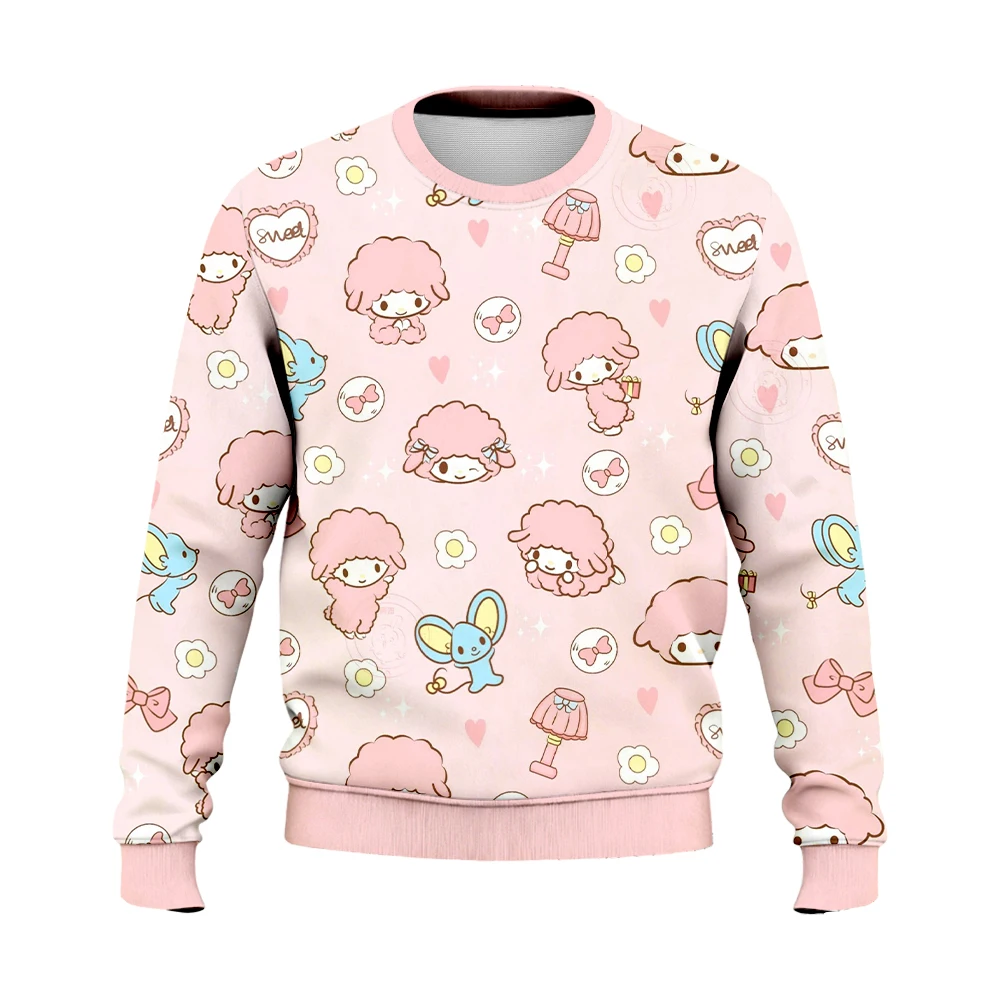 Sudadera con estampado feo de Hello Kitty Find Me At The Park, ropa de calle a la moda para mujer, Sudadera con capucha holgada, jerséis informales de fiesta para invierno