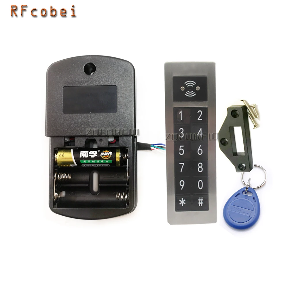RFID 125KHz Combination Lock, Door Access Digital Electronic Security Cabinet Coded Locker Contact Keypad Password