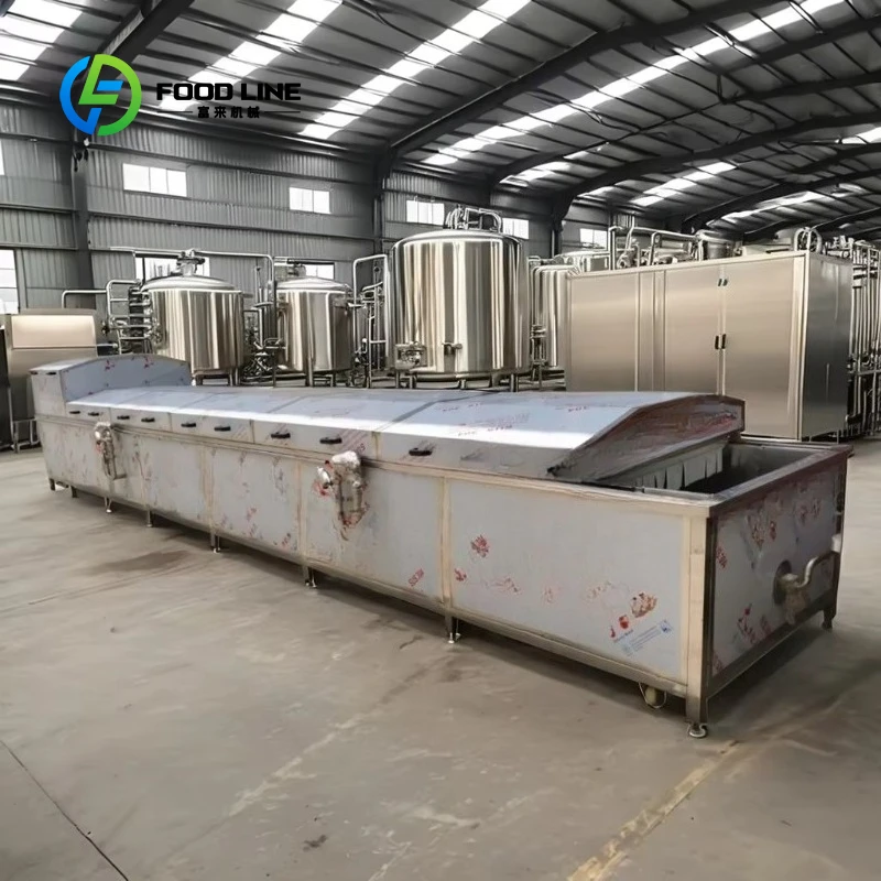 Customized size Food pasteurization machine Tunnel pasteurization bag line with packaging High efficiency hot ironing machine