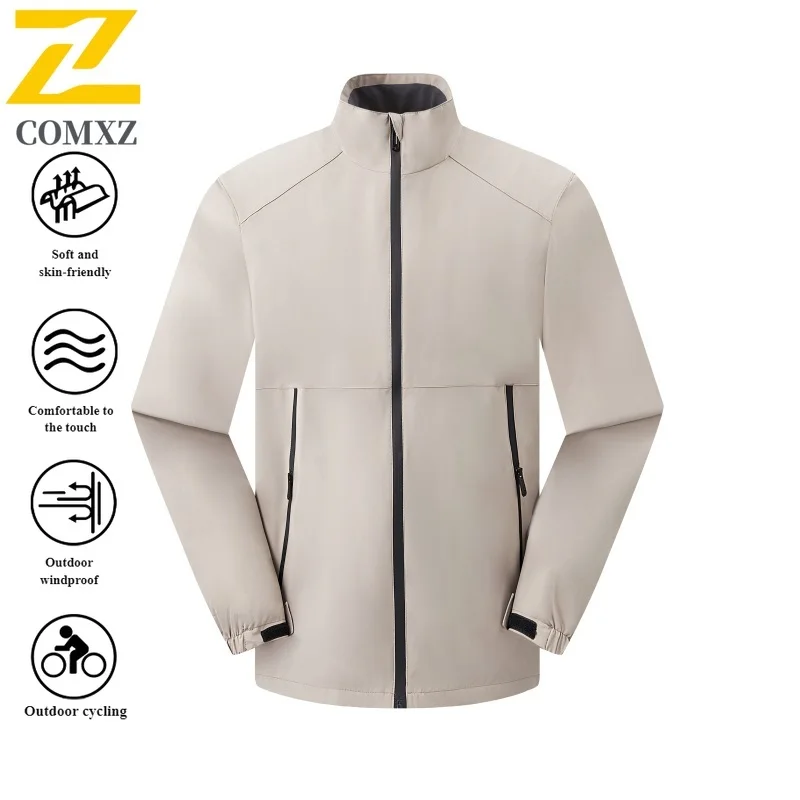 

EiAO Windbreaker Stand Collar Couple's Waterproof Breathable Outdoor Jacket for Hiking Camping Fishing Trendy Travel Coat 2025