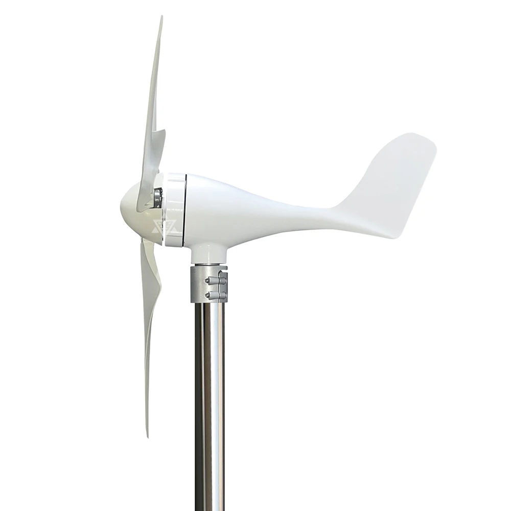 400w Small Wind Turbine Generator 2m/s Low Start Speed AC12v 24v With MPPT Controller Flexibly Assemble 3 or 5 Blades  With LED