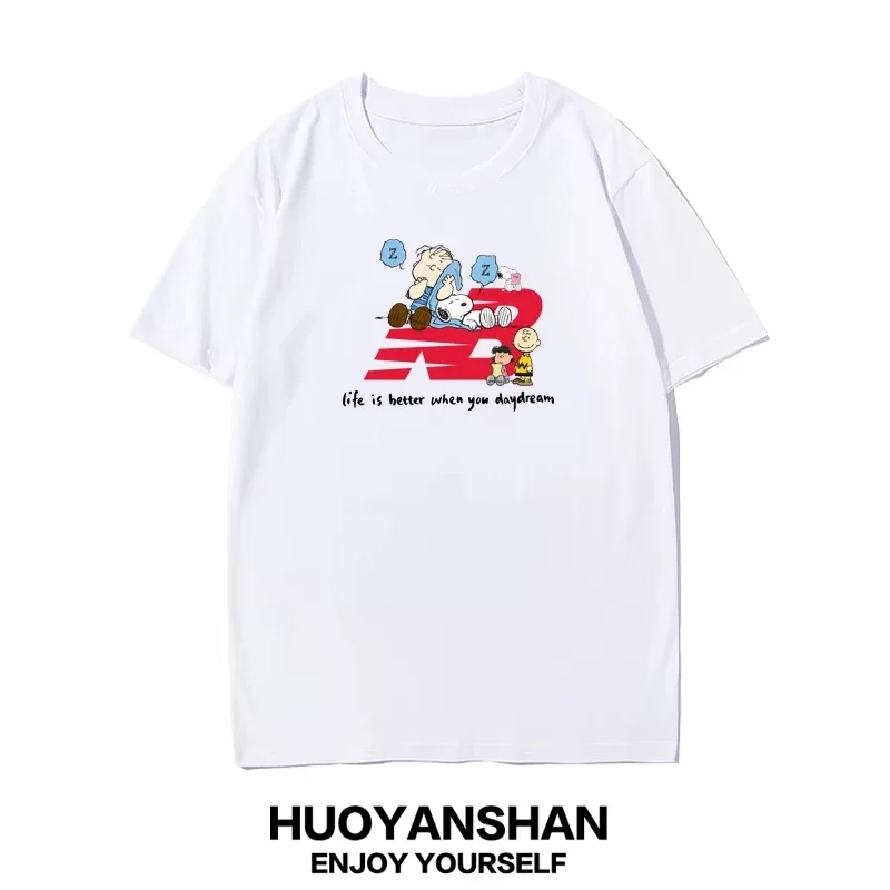 

Футболка унисекс с короткими рукавами, высококачественная модная брендовая футболка из 100% хлопка с принтом, летняя модная тенденция 2025, новый бренд