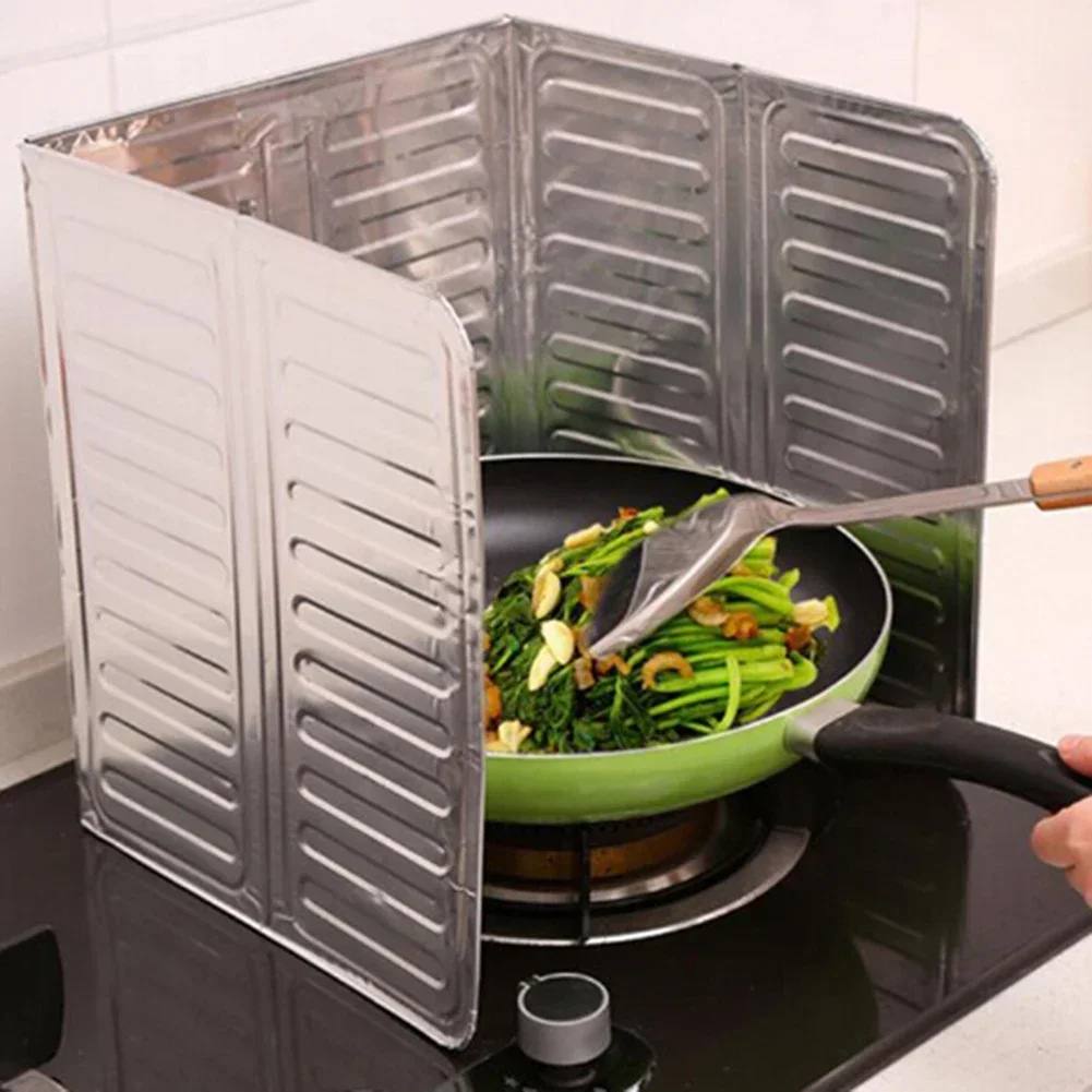 Non-stick Oil Splash Guard Silver Removable Cooking Frying Stove Kitchenware Oil Oil-Proof Useful Brand New Hot
