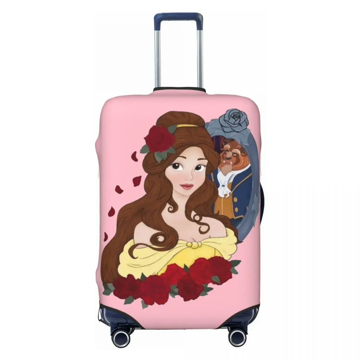 

Custom Beauty And The Beast Movie Travel Luggage Cover Washable Suitcase Cover Protector Fit 18-32 Inch