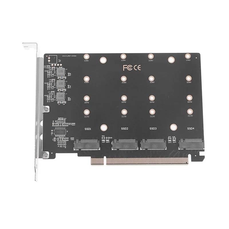 Superior-Nvme M.2 NGFF SSD Adaptador Split Card Pcie 4.0 5.0 X16 para 4 portas conforme mostrado Adaptador portátil conveniente multifuncional