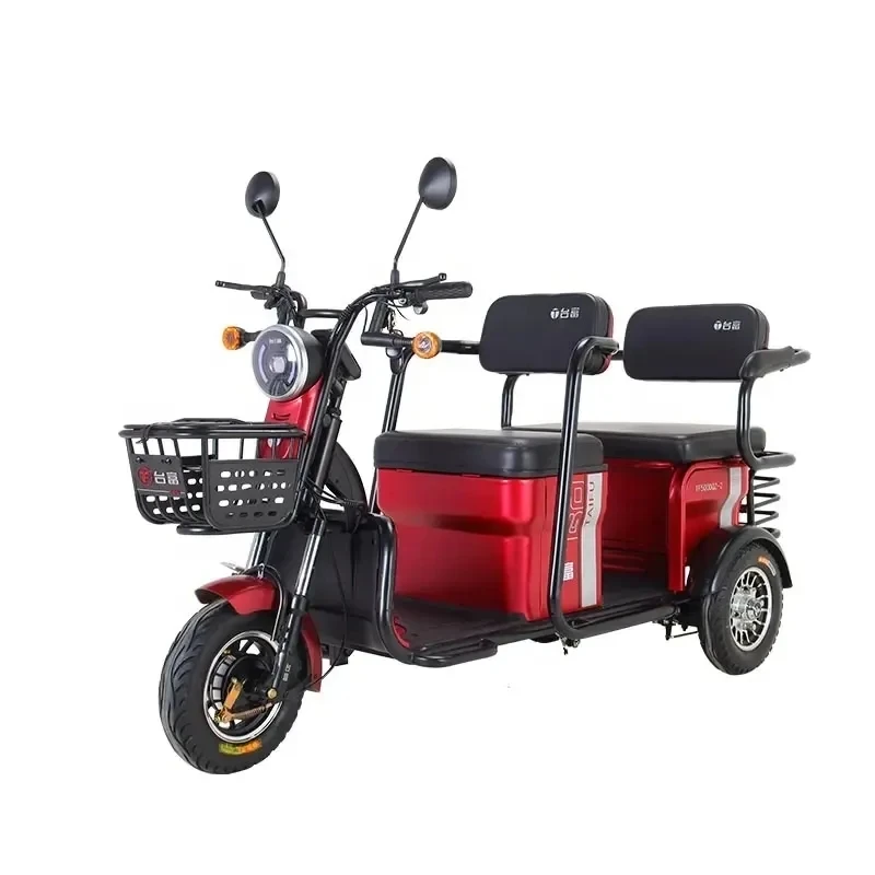 Three Wheel Electric Tricycle for Elderly/parents Quality Material Basket Electric Tricycle for Elderly in Stock