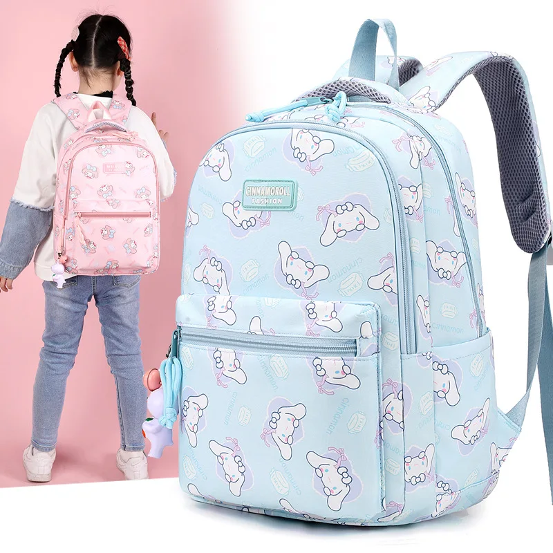 Kawaii Sanrio Hello Kitty Kuromi My Melody Cinnamoroll Backpack Large Capacity Lightweight Backpack Leisure Versatile For Girls