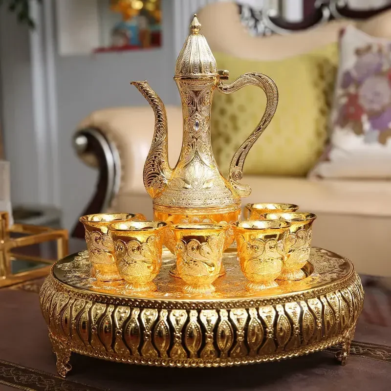 Sabayi Russian Creative Baijiu Liquor Dispenser Liquor Cup Living Room Household Tulip Wine Set Antique Palace