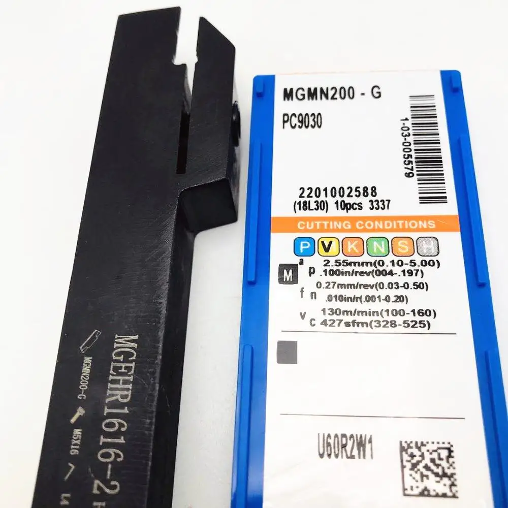 Tornio in metallo duro di alta qualità 10 pezzi MGMN200 G PC9030 scanalatura portautensili utensile da taglio MGEHR 1616 MGEHR1616-2