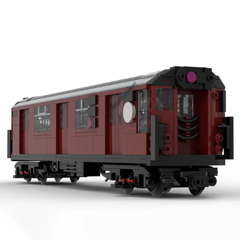 

Набор из 994 деталей: Техническая модель метро Нью-Йорка R33WF Redbird, конструктор, модель железнодорожного транспорта, кирпичики для сборки, игрушки для детей на Рождество