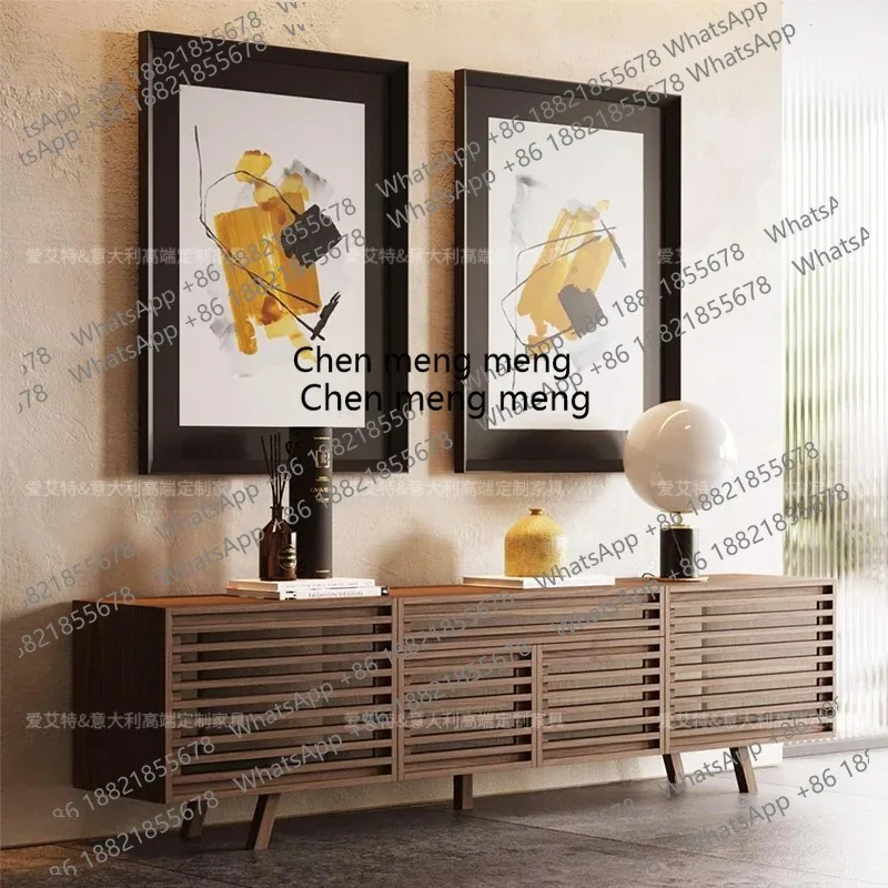 

Тумба под телевизор M26 Wabi Sandy Wind из массива дерева, современный восточный шкаф-тумба в новом китайском стиле