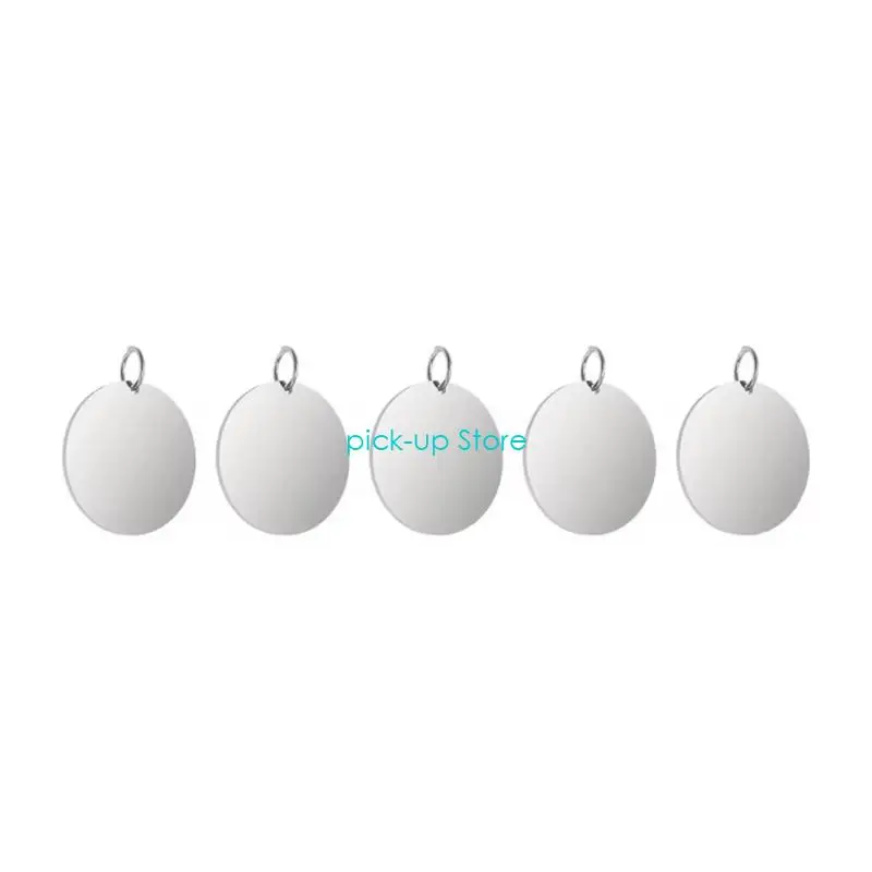 

Q5WA 5Pcs Polisheds Stainless Steel Pet Hangtags Lasers Engraveds for Long Wear