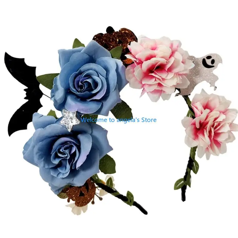 X4YC – bandeau réglable en forme d'araignée chauve-souris pour femmes, accessoires fête pour Costume d'halloween