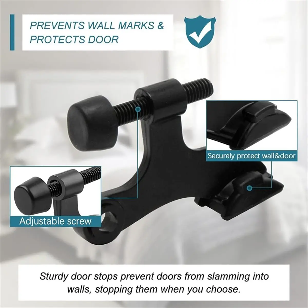 2026 Trend 1set /24pcs Thickened Zinc Alloy Hinge Door Top with Adjustable Door Stop,A Must-Have for Home Use, Compact and Small
