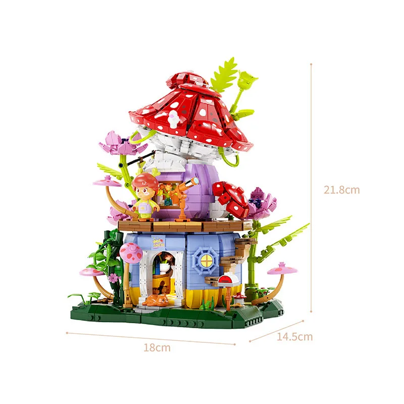 Loz Mini Diamond Building Block Creative Fairy Tale Street View Brick Mushroom House Carrot Rabbit Figures Toys For Kids Gifts