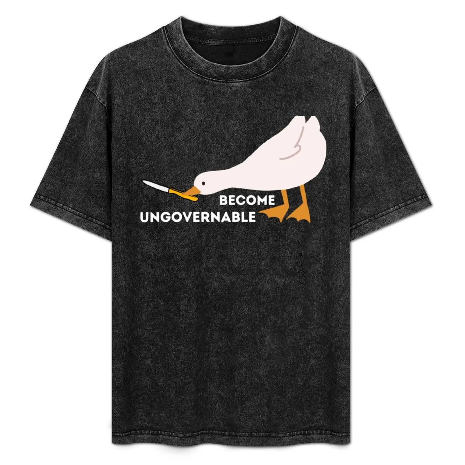 

Become Ungovernable Duck With Knife Funny T-Shirt Performance Dry Fit T-Shirt