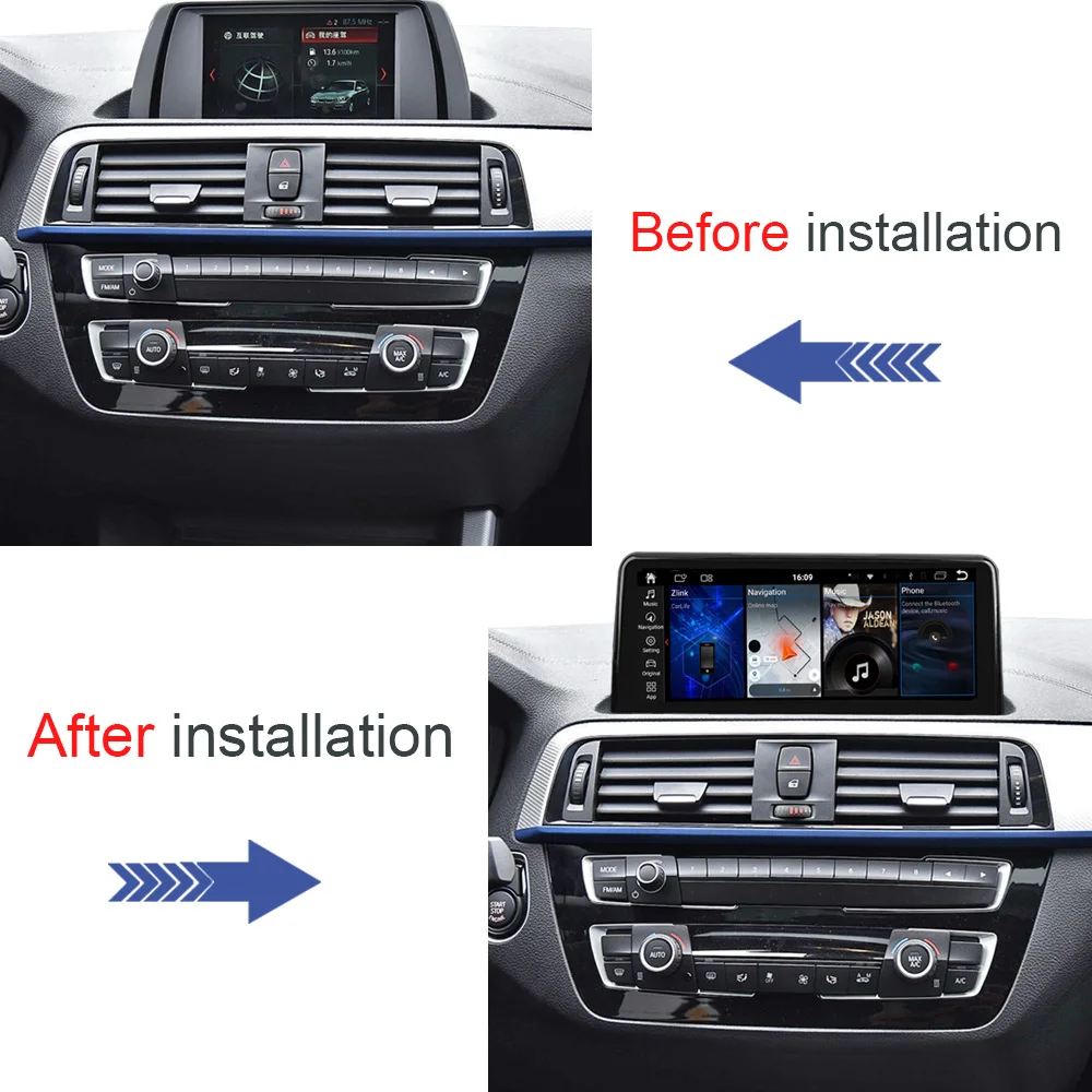 Android12 CarPlay Android Auto 4G WIFI Stereo Car Radio Multimedia Player Touch Screen For BMW 1 Series F20 F21 F52 2017 to 2018