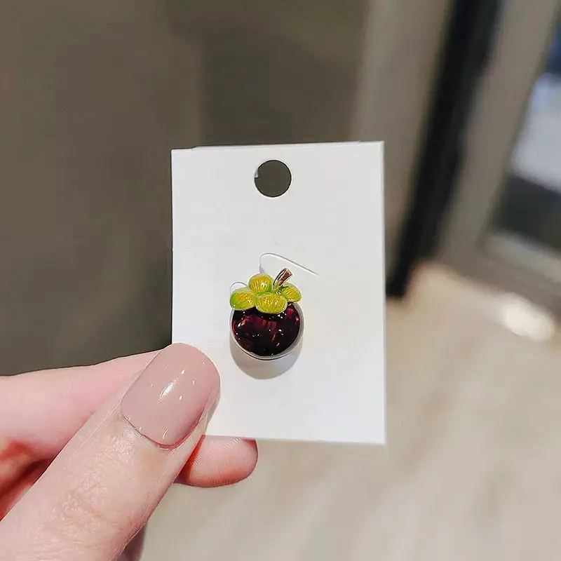 Cute Fruit Lapel Pins,Pastel Strawberry Pitaya Mini Badges, Aesthetic Crop Top Pins for Girls,Delicate Fruit Enamel Brooches