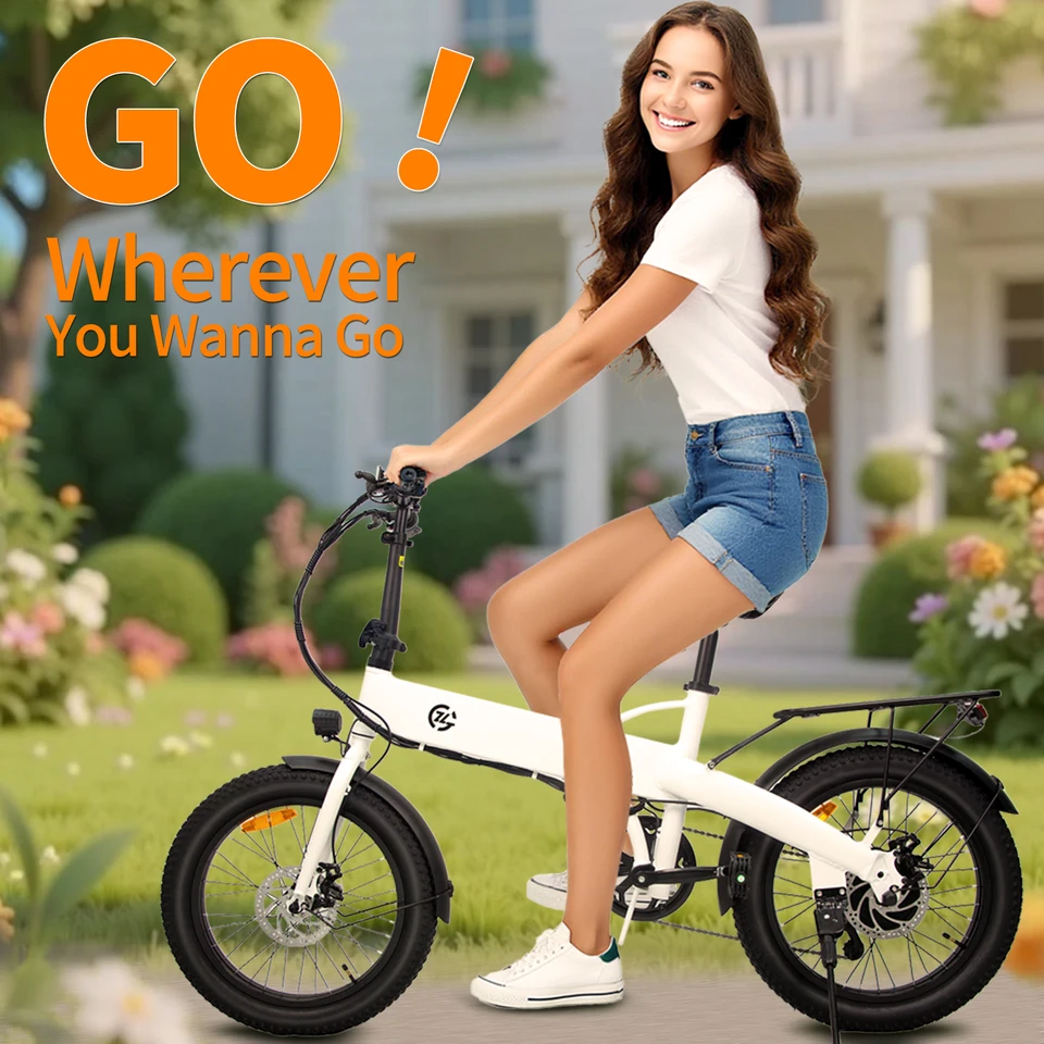 Powerful 750W Foldable Electric Bike 20 Inch Urban E-Bicycle 48V 15Ah Battery E-Bike Dual Disc Brakes 7-Level Shock Absorption image 5