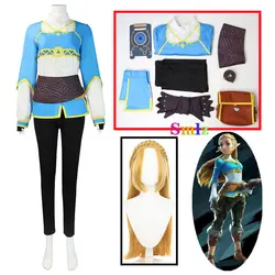The Legend of Cosplay Anime Princess  Cosplay Breath of the Wild Wig Costume Outfit Woman Halloween Clothing Set