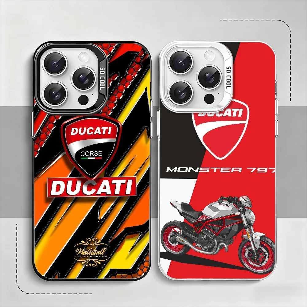 Cool Brand D-Ducati-S phone case For iPhone 12 11 13 14 15 16 17 Max Pro Plus Mini Protective IMD Color Cover