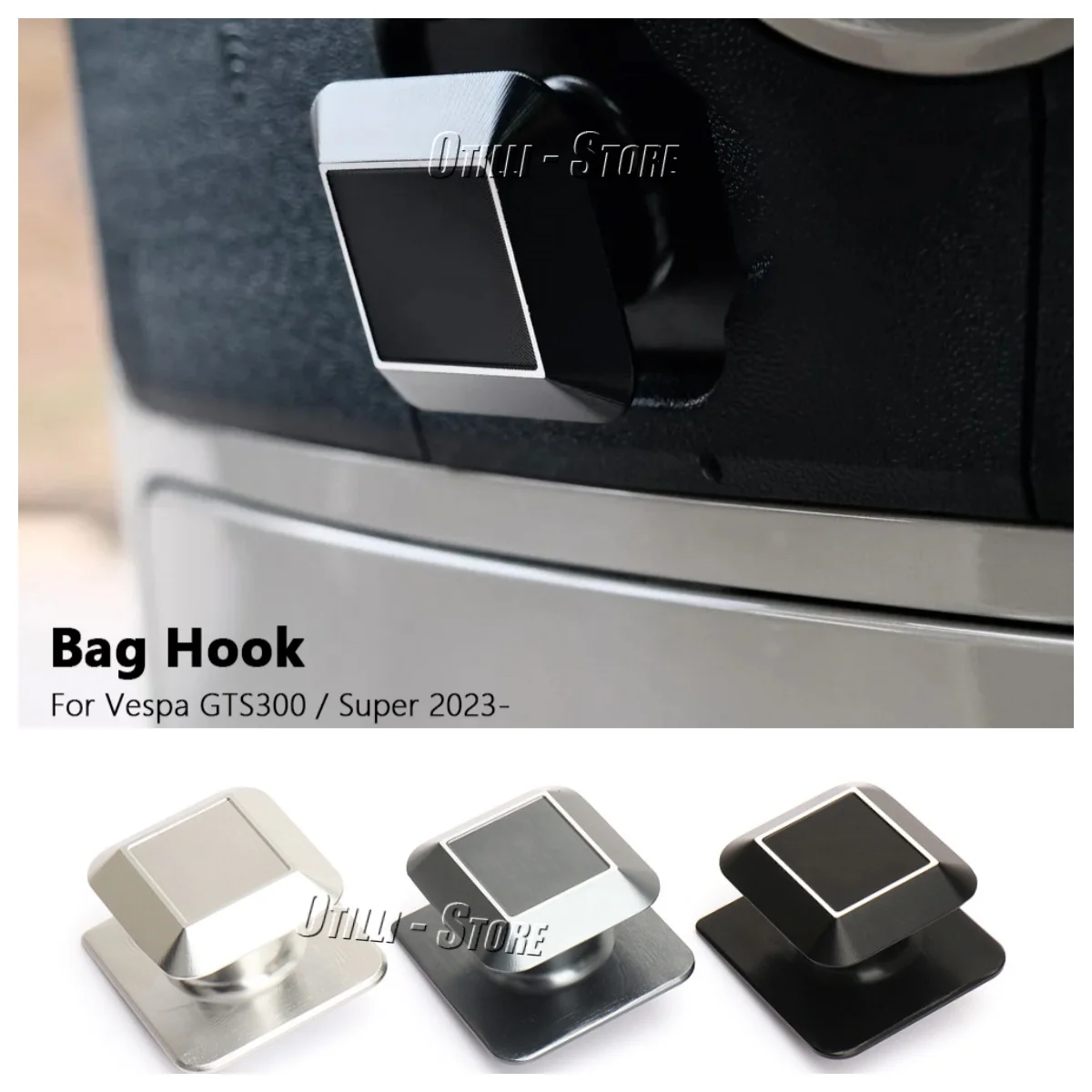 

Motorcycle Storage Bag Hook Luggage Hanger Helmet Holder Cargo Bracket Mount For Vespa GTS 300 Super GTS300 gts300 SUPER 2023
